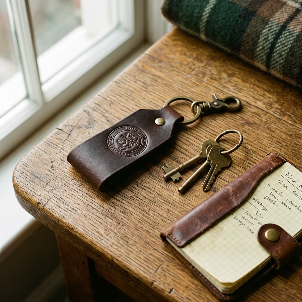The Horween Leather Crest Key Fob - Image 1